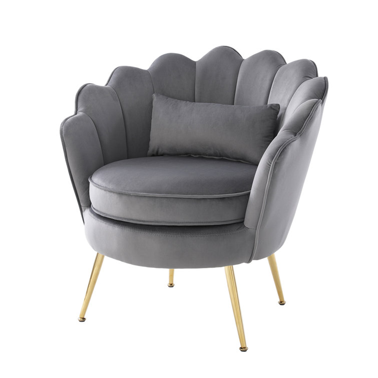 Lotus velvet accent online tub chair